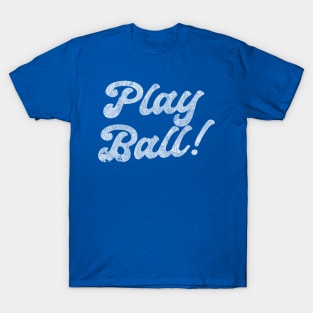 Play Ball! Vintage Distressed Design T-Shirt